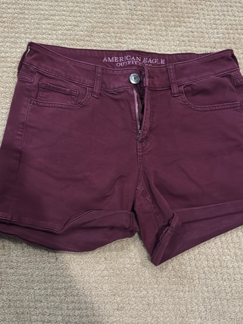Burgundy Jean shorts